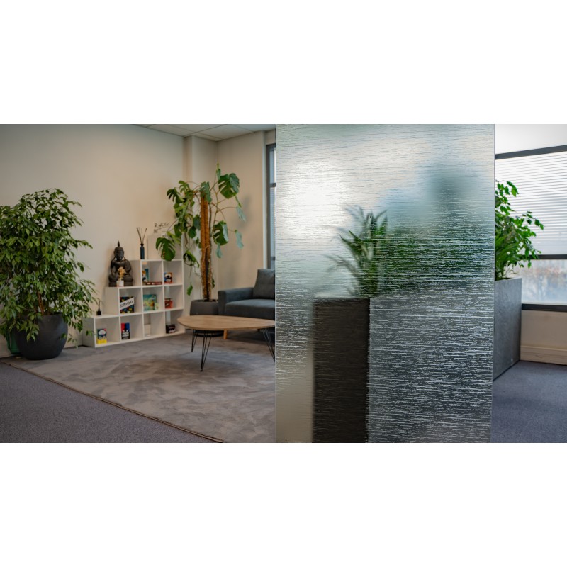 INT 390 Film dépoli effet brossé blanc rayé